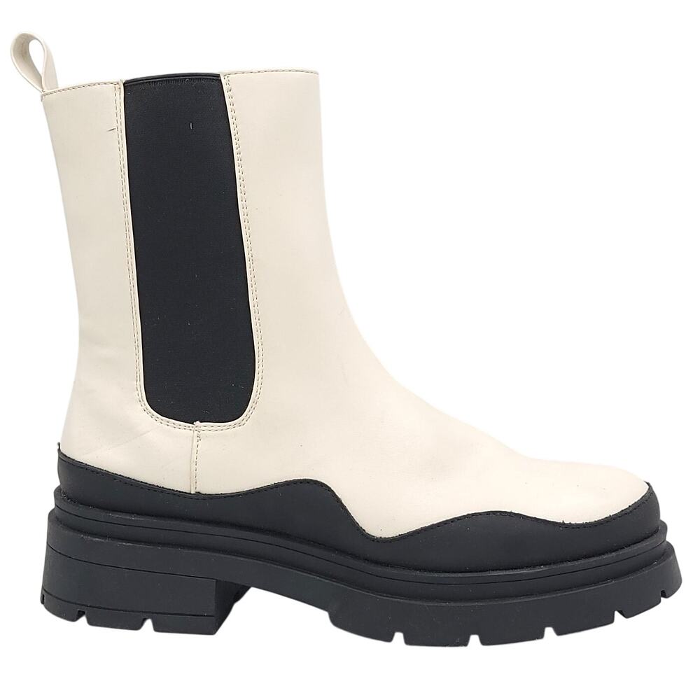 Wild Pair Women Grayce Platform Chelsea Booties Size US 9.5M Ivory White - Picture 2 of 8